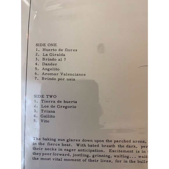 Toreador! Music From The Bull Ring LP Orquestra Pablito D'Alvarez Egmont SEALED - Picture 3 of 5